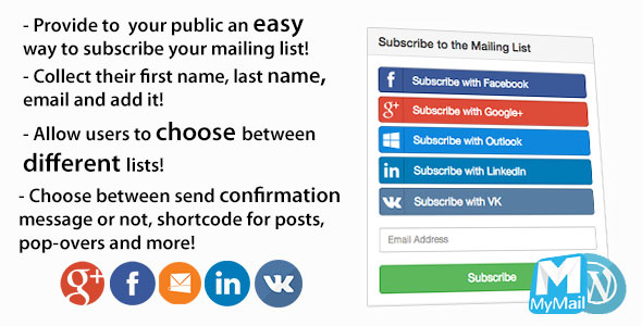 101 Mymail Social Wordpress