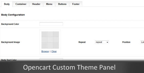 113 Custom Themes Panel Opencart Module