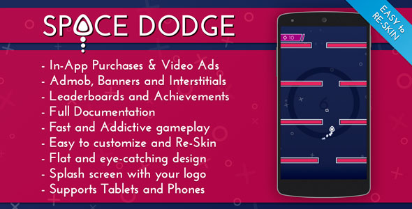 165 Space Dodge Admob Iap Leaderboards