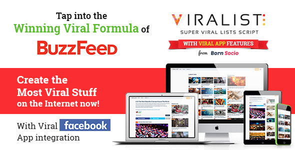 230 Viralist Viral Lists Script With Facebook App