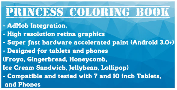 286 Princess Coloring Book With Admob