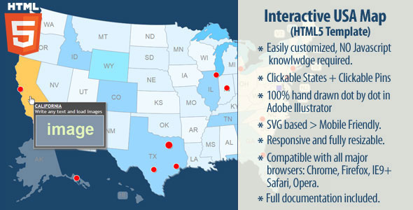 377 Interactive Usa Map Html5