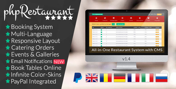 476 Phprestaurant Restaurant Script With Cms