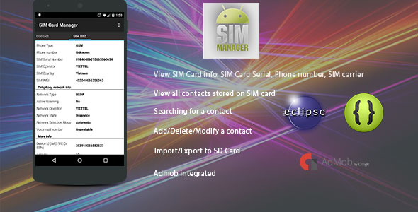 483 Sim Card Manager With Admob
