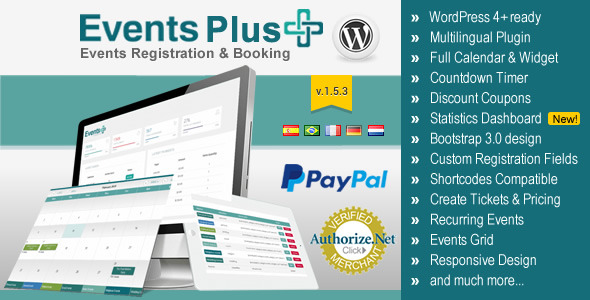 495 Wordpress Events Calendar Registration Booking V153